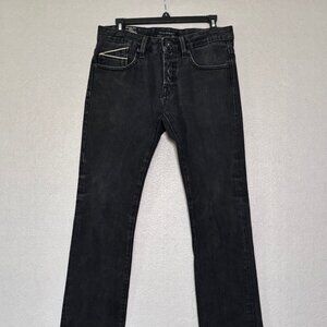 Cult of Individuality Black Rebel Straight Jeans Mens 29 x 34 Dark Denim